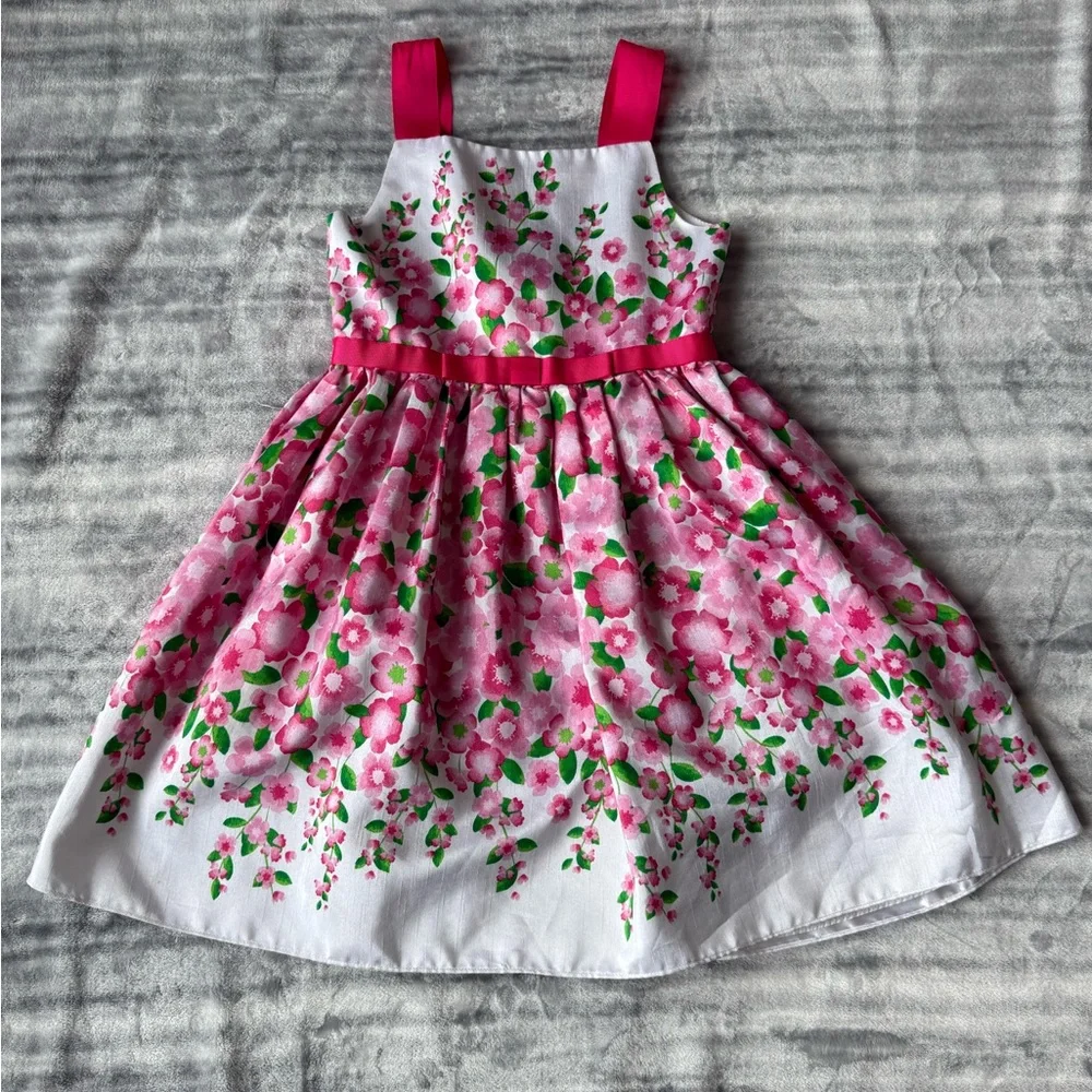 Elegant Pink Floral Kids‎ Dress
